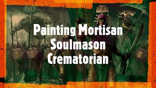 How to paint Ossiarch Bonereapers Mortisan Soulmason with Lava base [upl. by Ailehc]