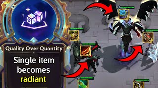 Champions Holding One Item Upgrades to Radiant  Quantity Over Quality  Academy Into Legendaries [upl. by Ahsikal]