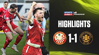 98th minute equaliser  Portadown 11 Carrick Rangers  SportsDirectPrem [upl. by Ardnosal]