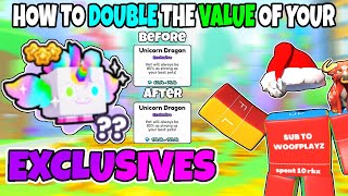 How to double value of exclusives to make tons of gems in pet simulator 99 [upl. by Nnailuj]