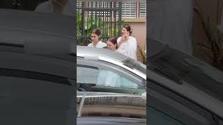 Salman Khans sister Alvira Agnihotri and Alizeh were seen leaving Malaika house shorts bollywood [upl. by Hasseman]