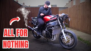 ATTEMPT TO START MY CHEAP HONDA CBR1100XX BLACKBIRD [upl. by Grous399]