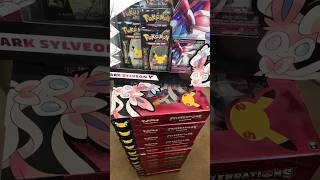 Pokémon TCG Celebrations Collection Dark Sylveon V boxes Just sold a ton of boxes in my last deal [upl. by Ainesy]