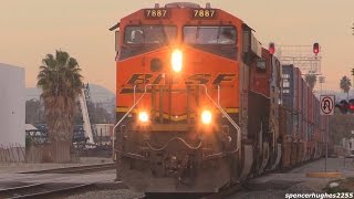 Amtrak BNSF Union Pacific amp Metrolink Trains 122814 [upl. by Eldnek340]