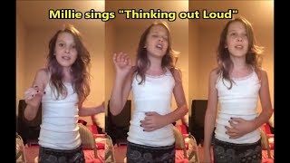 Millie Bobby Brown singing Ed Sheerans quotThinking out Loudquot [upl. by Xxam914]