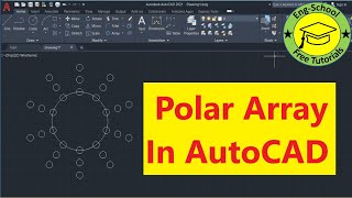 How to use Polar Array In AutoCAD [upl. by Agn]