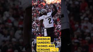 SHEDEUR SANDERS SCORES A TOUCHDOWN AND SCREAMS😭😂👁️shorts [upl. by Alrzc]