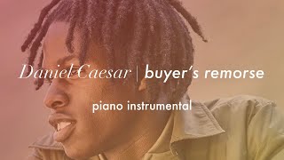 Daniel Caesar  Buyers Remorse ft Omar Apollo  Piano Instrumental Karaoke amp Lyrics [upl. by Iyre]