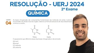 UERJ 2024  As bases nitrogenadas são componentes fundamentais das moléculas de ácidos nucleicos [upl. by Assiluj]