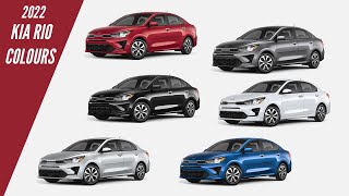 2022 Kia Rio Sedan  All Colour Options  Images  AUTOBICS [upl. by Aneekahs]