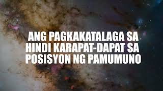 Ang Pagkakatalaga sa hindi Karapat dapat sa Posisyon ng Pamumuno [upl. by Sherar]