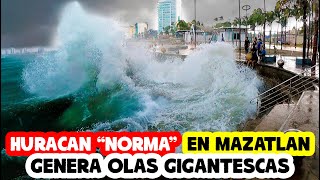 SE SALE EL MAR hasta el Malecon por HURACAN NORMA en PLAYAS de Mazatlan por OLAS GIGANTES [upl. by Rossy925]