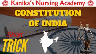 Parts of Indian Constitution Part1 II Kanika Nursing Academy II [upl. by Tarrsus]