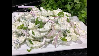 Нежный Крем САЛАТ ИЗ ОГУРЦОВ на каждый день Готовьте побольше вкуснятина [upl. by Mathia639]