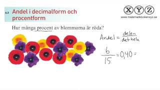 X 63 Andel i decimalform och procentform [upl. by Neom]