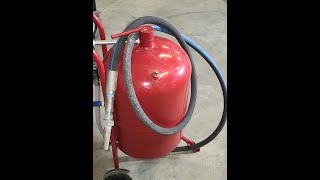 Harbor freight 110lb pressurized pot sandblaster modifications [upl. by Rose]