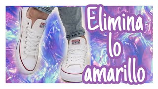 Cómo lavar converse blancos de tela y que no queden amarillos 🤍 [upl. by Etnoved]