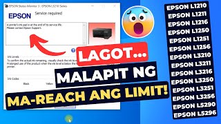 Paano Malalaman kung Malapit na MaReach ang Printing Limit ng Epson Printer at Paano ito iReset [upl. by Seda585]