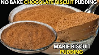 Easy Chocolate Pudding Recipe  Marie Biscuit PuddingJust 10 Mins  No Bake No Egg Chocolate Pudding [upl. by Millisent]