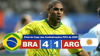 Brasil 4 x 1 Argentina  melhores momentos final da copa das confederações fifa 2005 [upl. by Debora]