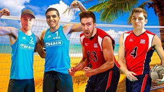 THE ROCKET LEAGUE PROS JOIN US FOR SOME MODDED VOLLEYBALL [upl. by Enaled607]