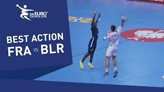 Quick counterattack by Belarus into an empty goal  Mens EHF EURO 2018 [upl. by Llet]