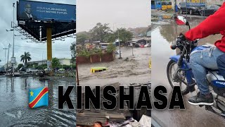 🇨🇩 KINSHASA après la pluie 🌧️ Dégâts des eaux ⛈️ [upl. by Nnahoj]