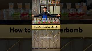 how to make Jagermeister bomb😉❤️‍🔥jagermeister jagerbomb bartender shorts viralvideos [upl. by Sosanna]