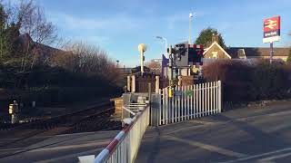 Brierfield Station Level Crossing Lancs Saturday 24022018 [upl. by Botti]