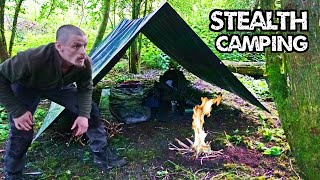 Wild Stealth Camping Alone in The Uk With Cheap Gear [upl. by Ravi954]