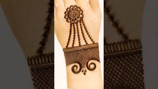 Easy simple back hand mehndi designmehandi dijainmandhi digenemahadi ke designlatest mehndi 2024 [upl. by Hebe]