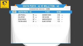 South Perth  4s v Willetton  4s [upl. by Cyprian]