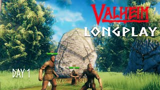 Valheim Relaxing Longplay 4K  New map new journey No Commentary DAY 1 [upl. by Waldos]