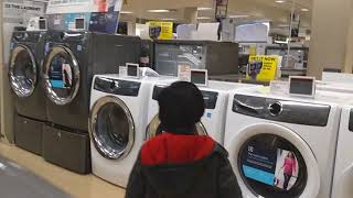 Sahaba visits Sears and reviews washers and dryers [upl. by Derfniw]