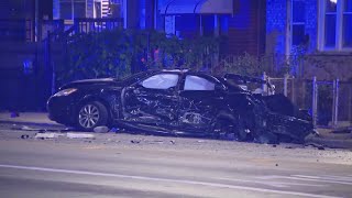 Man killed 2 others injured in violent car crash on Chicagos South Side overnight [upl. by Eveineg]