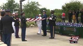 VIDEO Patriot Guard Riders escort unclaimed remains of military veterans to national cemetery [upl. by Cornelius]