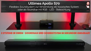 Ultimea Apollo S70  Soundbar  Soundsystem mit virtuellem 50 Sound und LED  RGB  Beleuchtung [upl. by Lleznol]