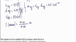 Quimica 1º bachillerato disoluciones ejercicio 1 [upl. by Ultun292]