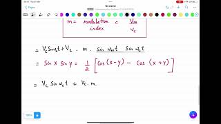 MATHMATICAL ANALYSIS OF AMPLITUDE MODULATION [upl. by Nepsa]