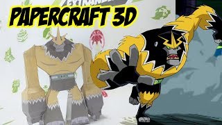 Tutorial Papercraft do Shocksquatch 3D  Ben 10 Omniverse [upl. by Elleval]