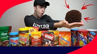 FIZ UM BRIGADEIRO GIGANTE COM TODOS OS ACHOCOLATADOS DA LOJA [upl. by Wearing492]