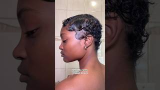 Wash and style my new hair cut with me pixiehaircut pixiecut fingerwaves naturalhairstyles [upl. by Moreno]