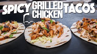 SPICY GRILLED CHICKEN TACOS  SAM THE COOKING GUY [upl. by Imat]