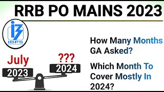 RRB PO Mains 2023 GA Analysis  How Many Months Current Affairs Asked RRB PO Mains 2024 trending [upl. by Strang]