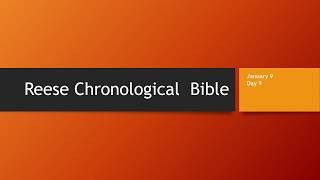 Day 9 or January 9th  Dramatized Chronological Daily Bible Reading [upl. by Wallie]