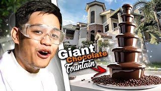 GIANT CHOCOLATE FOUNTAIN sa BG HOUSE [upl. by Caswell]