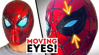 SpiderMan Helmet With MOVING LENSES DIY Iron Spider [upl. by Morril]