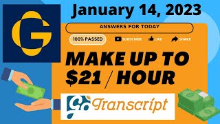 GoTranscript Test Answers January 14 [upl. by Hahnert]