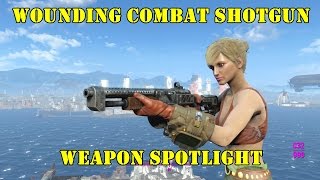 Fallout 4 Weapon Spotlights Wounding Combat Shotgun [upl. by Lseil]