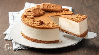 NoBake NoGelatine Lotus Biscoff Cheesecake  Emojoie [upl. by Leseil457]